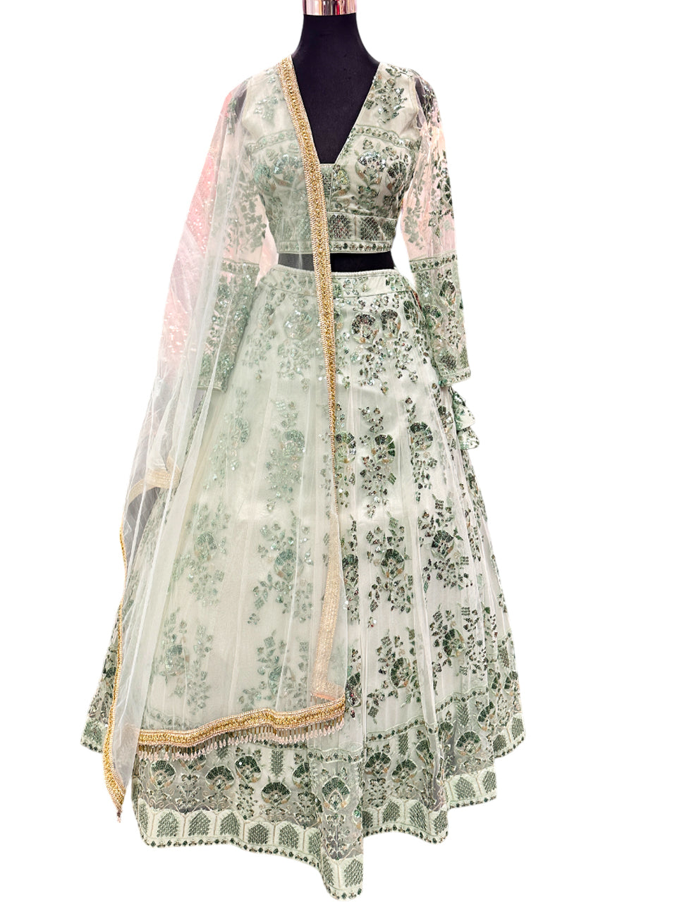 Beautiful Lehenga Choli-Mint Green